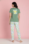 Zivame Citrus Summer Buttersoft Knit Poly Pyjama Set - Pale Blue — thumbnail 2